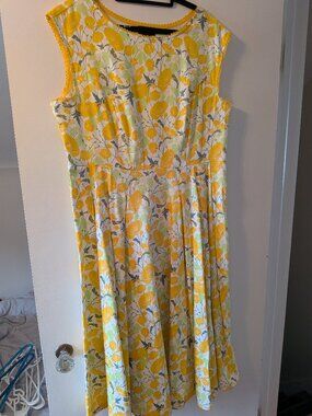 US 14 Lemon Midi Dress